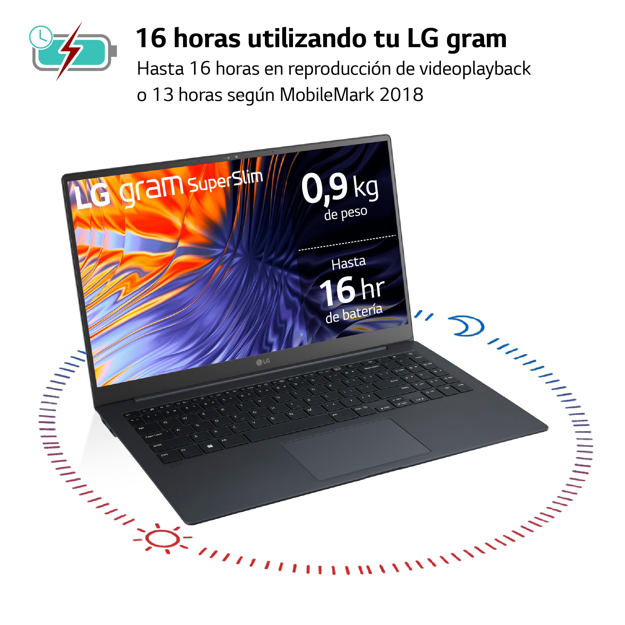 LG Superslim 15Z90RT-G.AA75B - Computador portátil ultraleve, 15,6